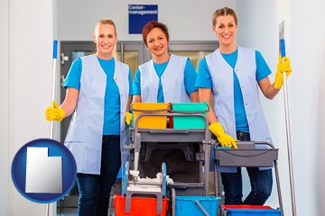 cleaning service with Utah icon